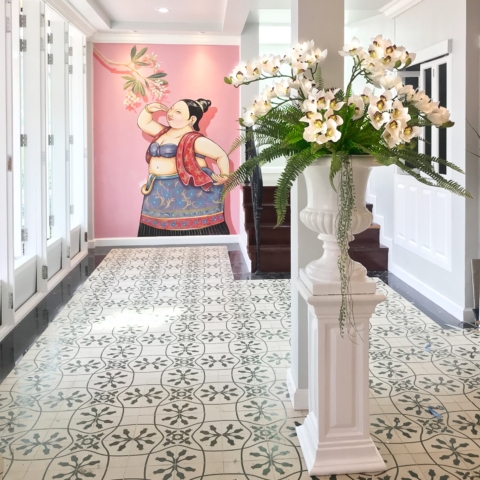 PBL0001 / Cymbidium Fern with cement Potted