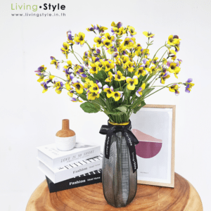 แจกันดอกไม้ประดิษฐ์ ดอกบลูฮาวาย แต่งโต๊ะทำงาน แต่งห้องนั่งเล่น สีเหลือง 1 ตกแต่งบ้าน Livingstyle ดอกไม้ปลอม ดอกไม้ประดิษฐ์ ต้นไม้ประดิษฐ์ ตกแต่งบ้าน