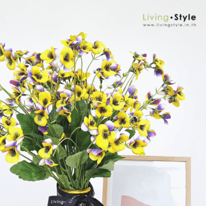 แจกันดอกไม้ประดิษฐ์ ดอกบลูฮาวาย แต่งโต๊ะทำงาน แต่งห้องนั่งเล่น สีเหลือง ตกแต่งบ้าน Livingstyle ดอกไม้ปลอม ดอกไม้ประดิษฐ์ ต้นไม้ประดิษฐ์ ตกแต่งบ้าน