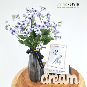 แจกันดอกไม้ประดิษฐ์ ดอกบลูฮาวาย แต่งโต๊ะทำงาน แต่งห้องนั่งเล่น สีฟ้า ตกแต่งบ้าน Livingstyle ดอกไม้ปลอม ดอกไม้ประดิษฐ์ ต้นไม้ประดิษฐ์ ตกแต่งบ้าน