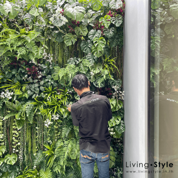 แต่งห้องน้ำ สวนแนวตั้ง สร้างความมีชีวิตชีวาให้กับห้องน้ำของคุณ %%sep%% Livingstyle ตกแต่งบ้าน ต้นไม้ปลอม ต้นไม้ประดิษฐ์ สวนแนวตั้ง สวนหย่อม