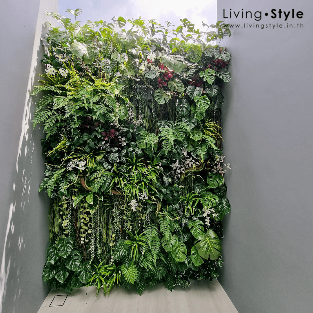 แต่งห้องน้ำ สวนแนวตั้ง สร้างความมีชีวิตชีวาให้กับห้องน้ำของคุณ %%sep%% Livingstyle ตกแต่งบ้าน ต้นไม้ปลอม ต้นไม้ประดิษฐ์ สวนแนวตั้ง สวนหย่อม