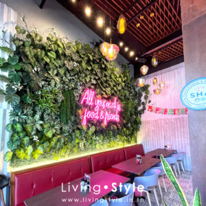 สร้างบรรยากาศแห่งความสดชื่นให้คาเฟ่ ด้วยการตกแต่งสวนแนวตั้งต้นไม้ประดิษฐ์